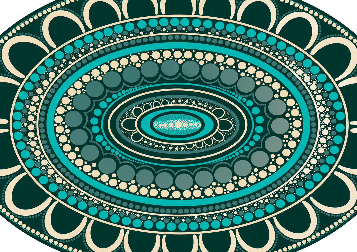 Yarning Circle Oval Classroom Rug