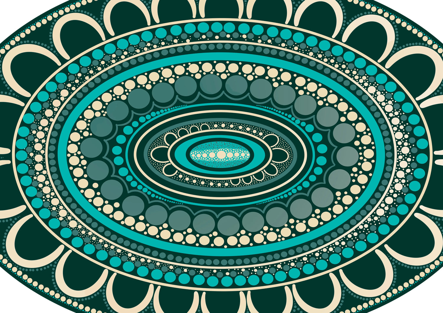 Yarning Circle Oval Classroom Rug