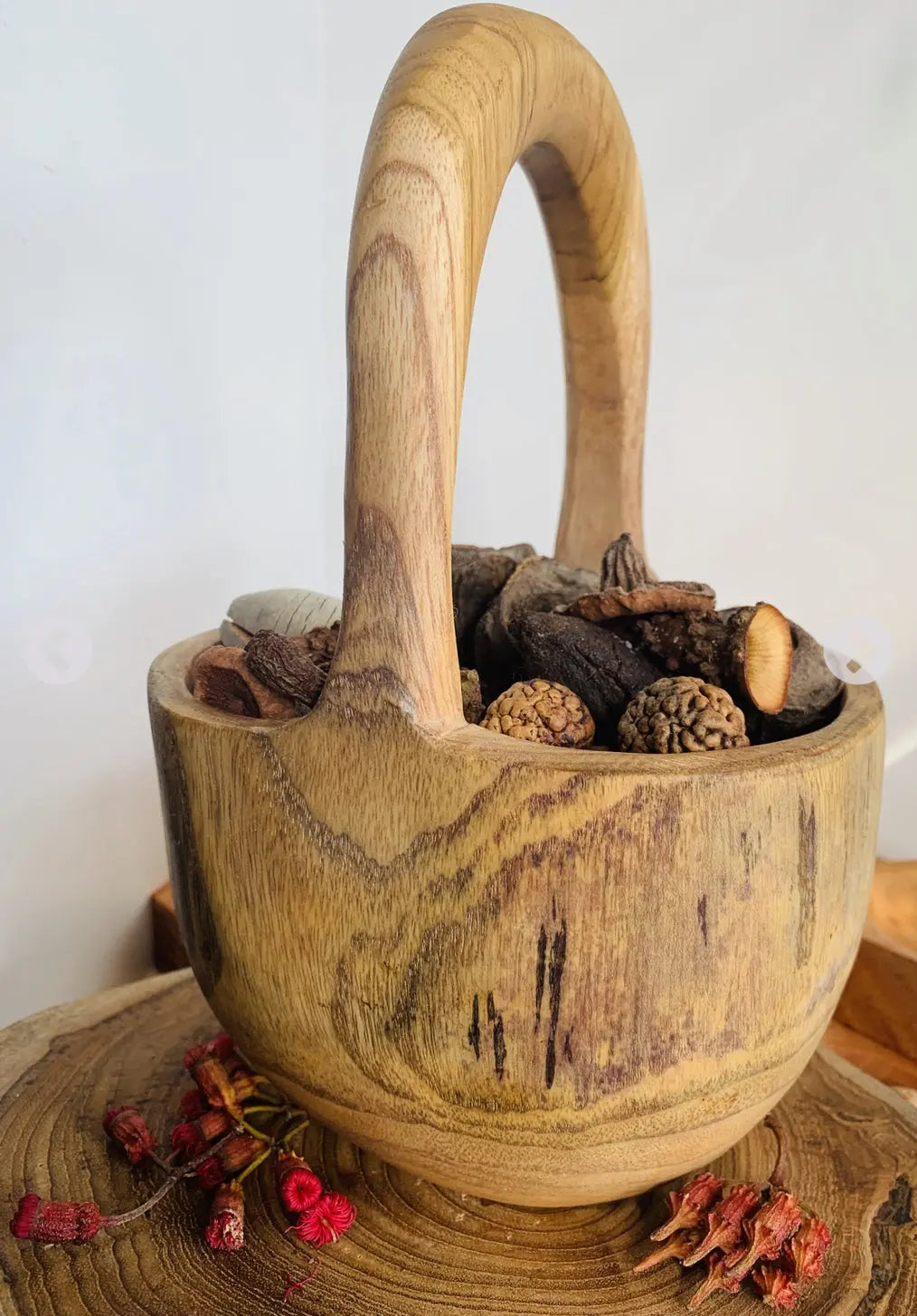 Tree Basket — Aboriginal-art tree-shaped basket for early childhood classroom storage and play