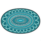 Aboriginal Art Yarning Oval Outdoor Mat — sixth alternative view