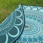 Aboriginal Art Yarning Oval Outdoor Mat — fourth alternative view