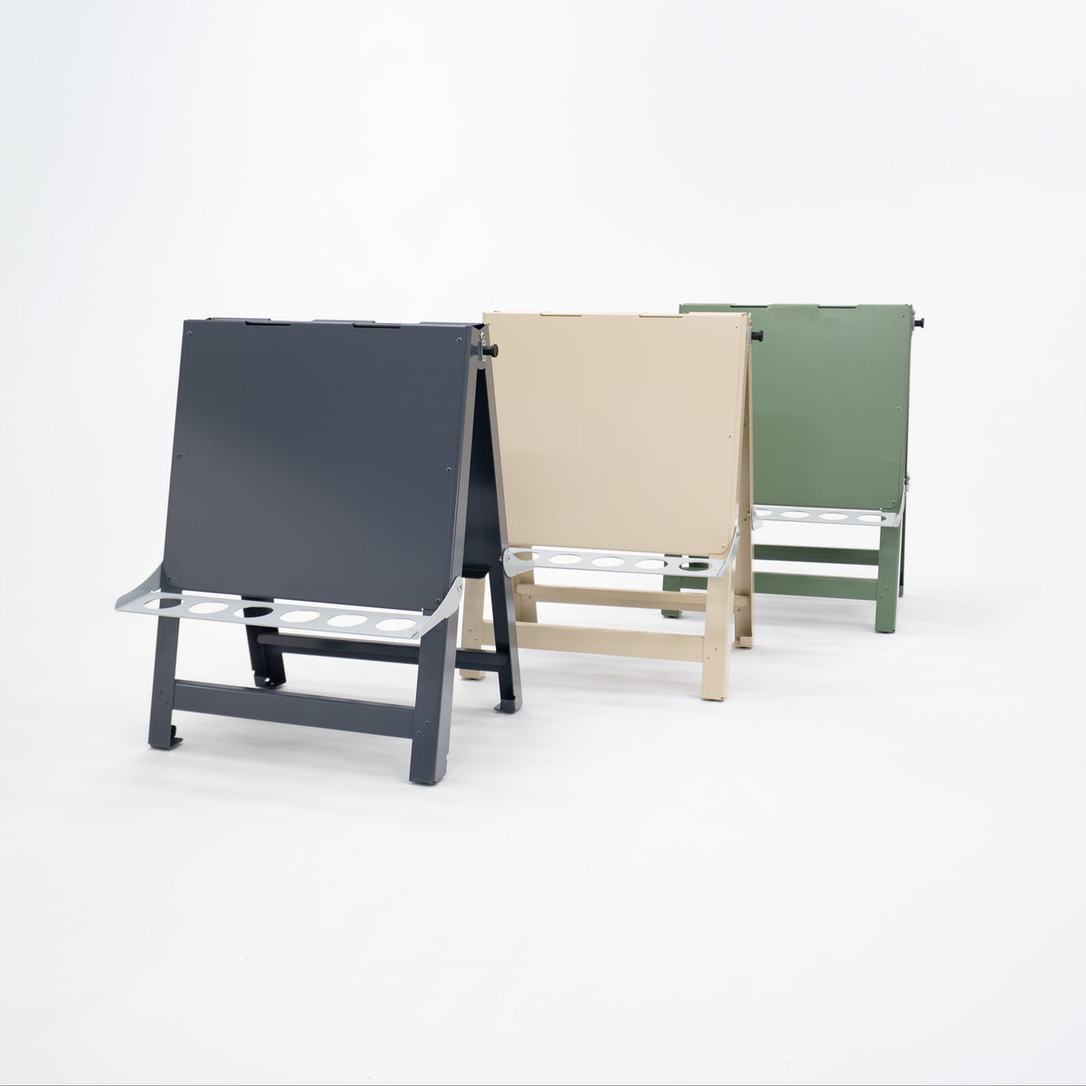 Outdoor Double-Sided Painting Easel for Toddlers in Eucalyptus, Paperbark and Ironstone