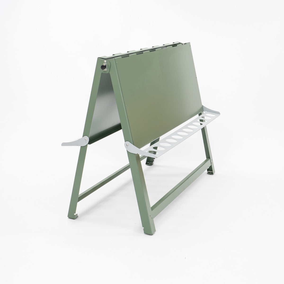 Outdoor Wide 2 sided Easel in Eucalyptus, side view