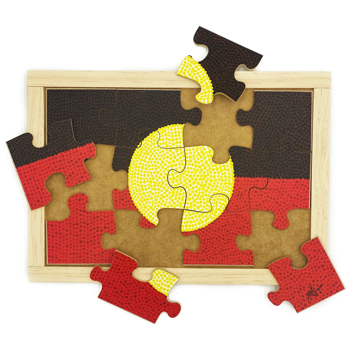Australian Indigenous Flag Puzzles — Aboriginal flag puzzle alternative view