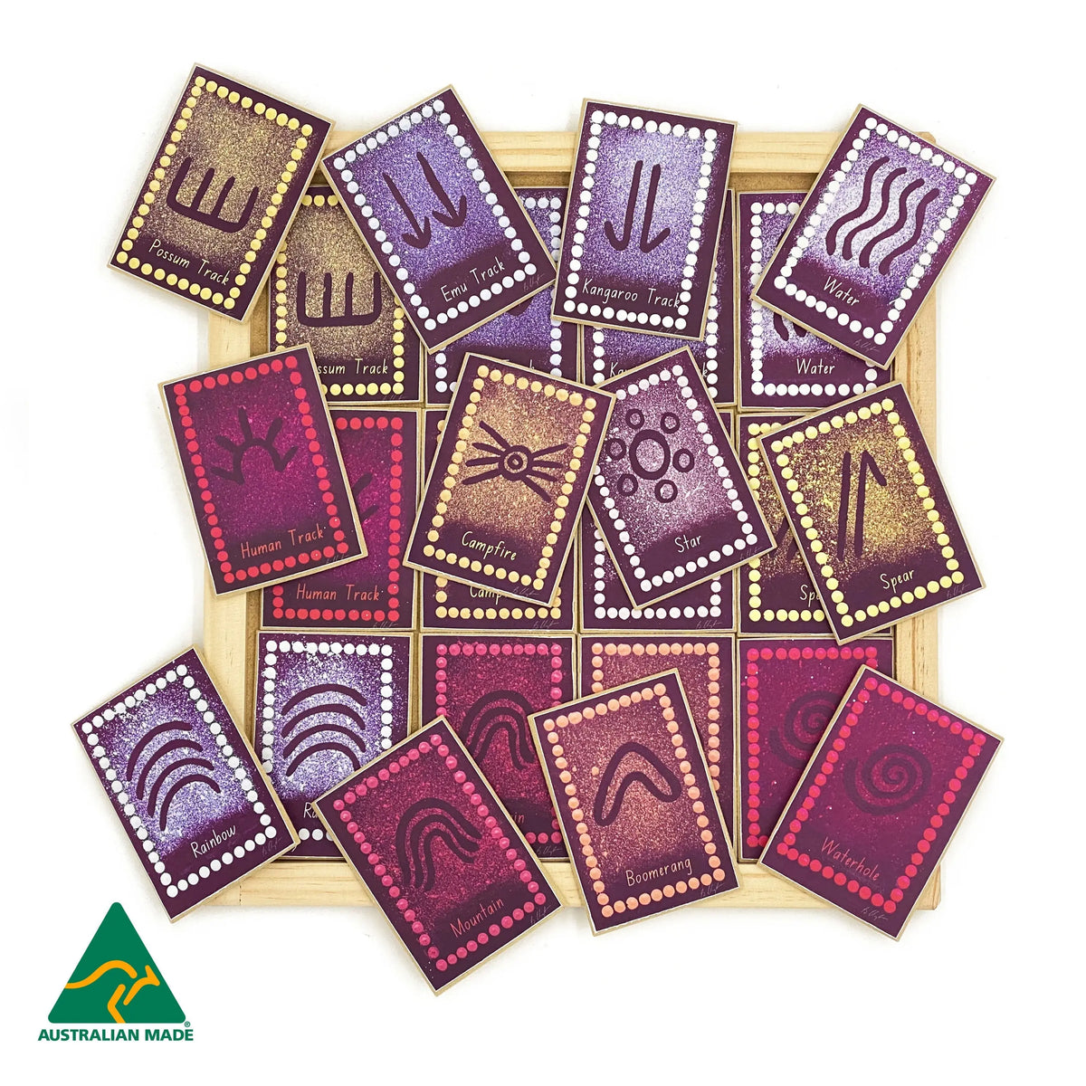 Aboriginal Art Symbols Memory Game — Australian-made Indigenous memory game for early childhood classrooms