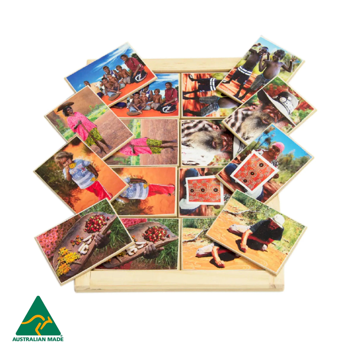 Aboriginal People Memory Game — Australian-made Indigenous people memory matching game for early childhood