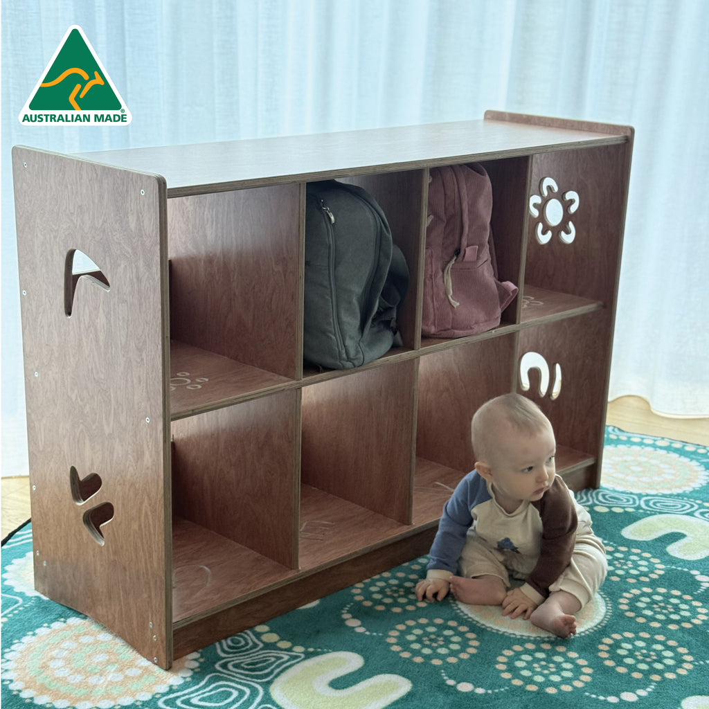 Aboriginal Symbols Classroom Bag Locker Unit — additional view of locker unit