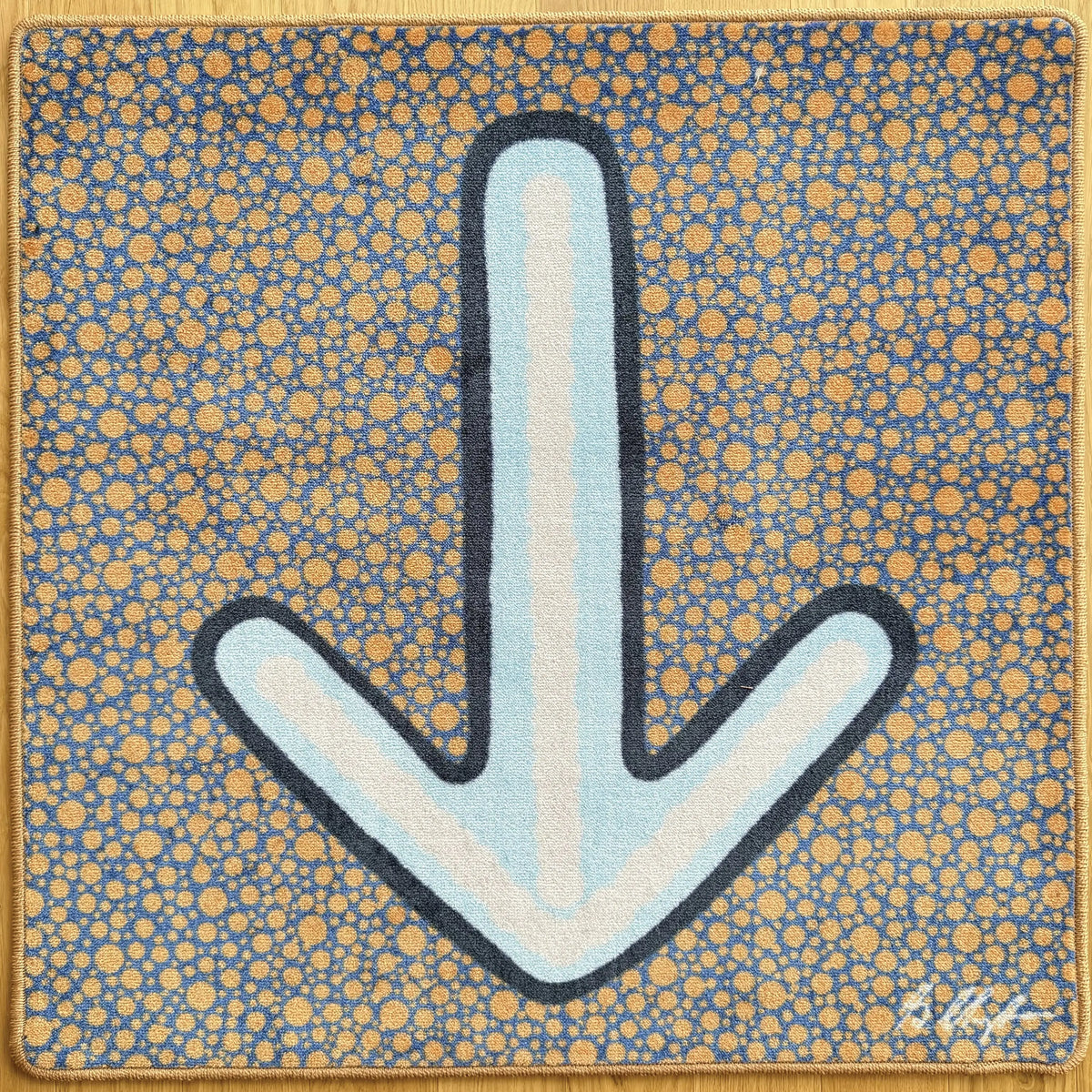 Indigenous Symbols Rug Squares — Emu Track symbol square