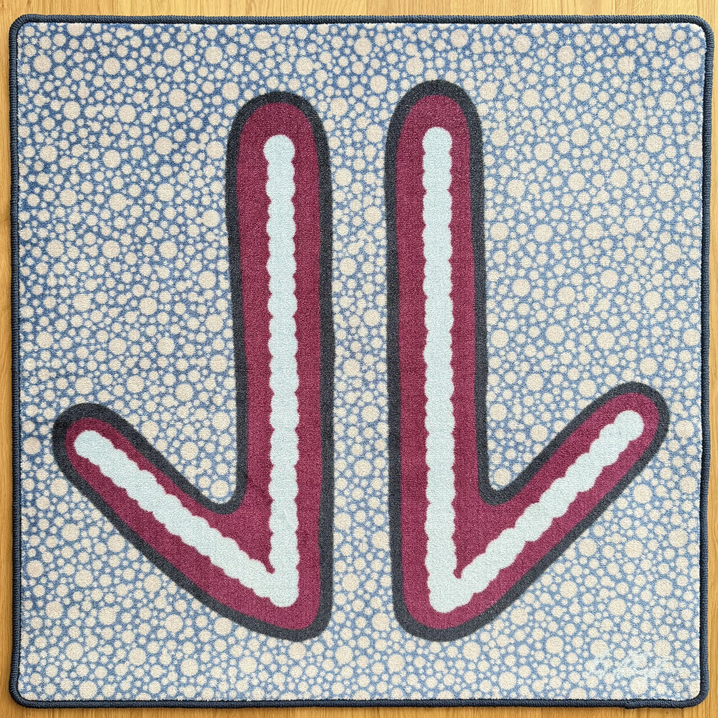Indigenous Symbols Rug Squares — Kangaroo Track symbol square