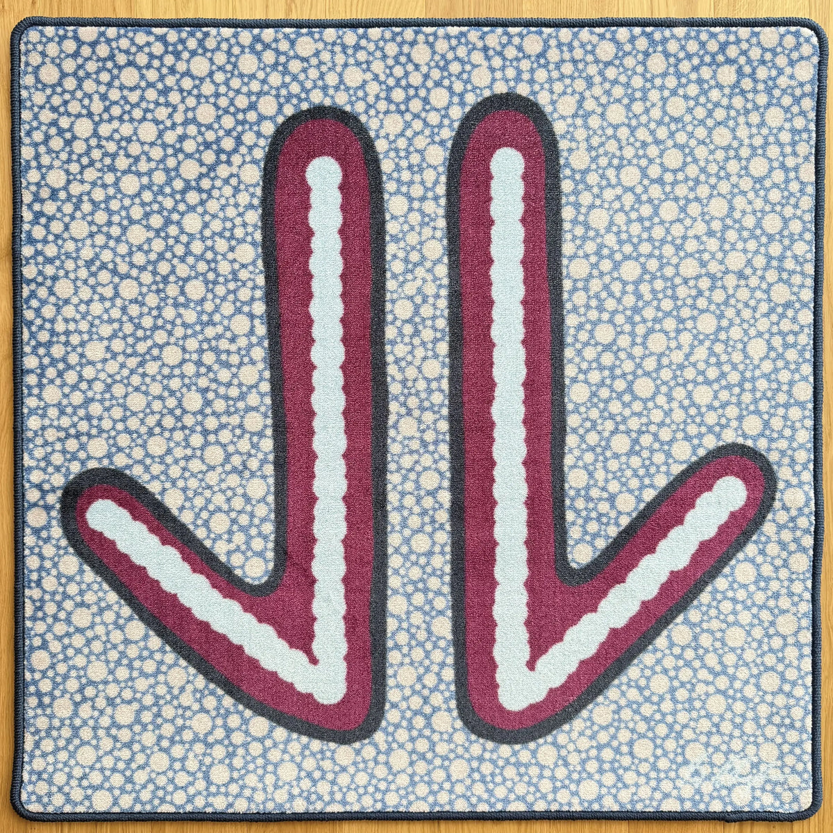 Indigenous Symbols Rug Squares — Kangaroo Track symbol square