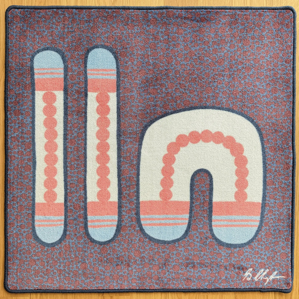 Indigenous Symbols Rug Squares — Man symbol square