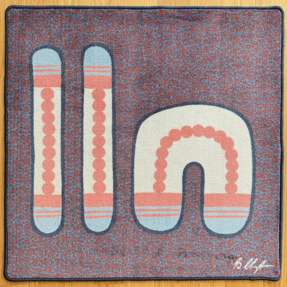 Indigenous Symbols Rug Squares — Man symbol square