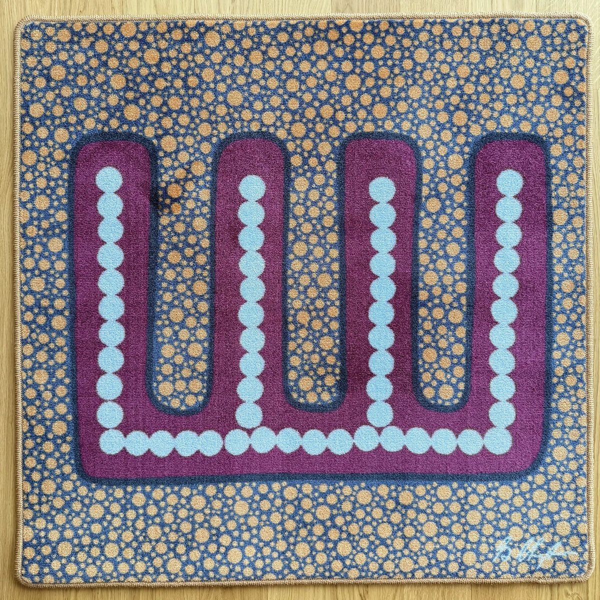 Indigenous Symbols Rug Squares — Possum Track symbol square