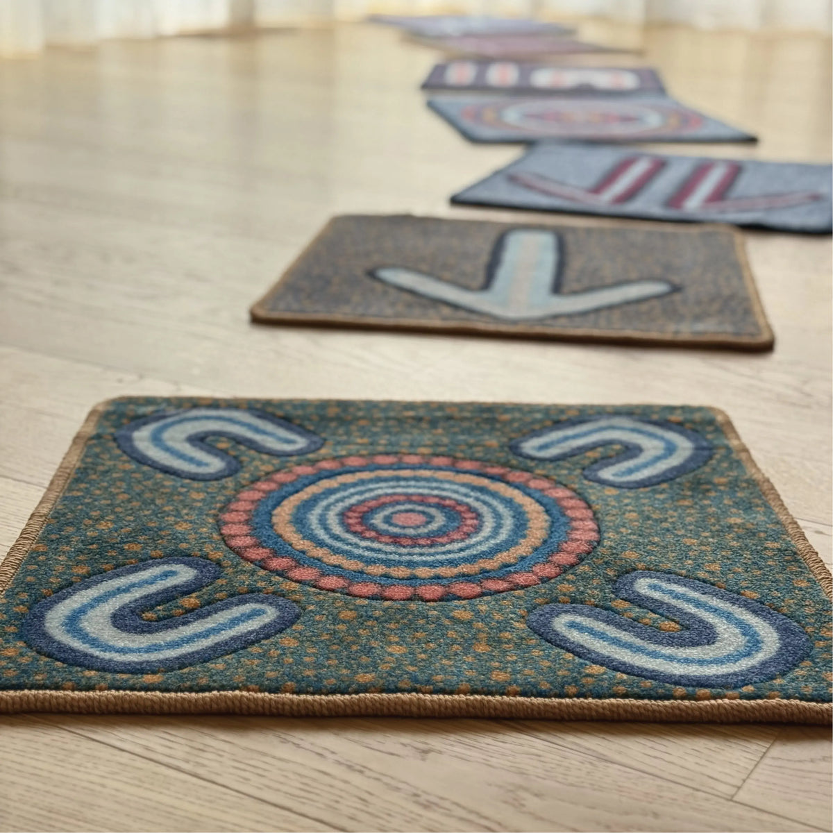 Indigenous Symbols Rug Squares — fifth alternative view