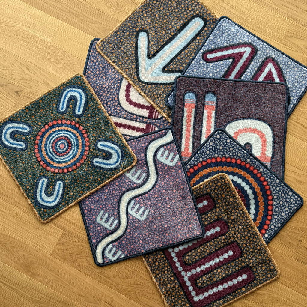 Indigenous Symbols Rug Squares — third alternative view