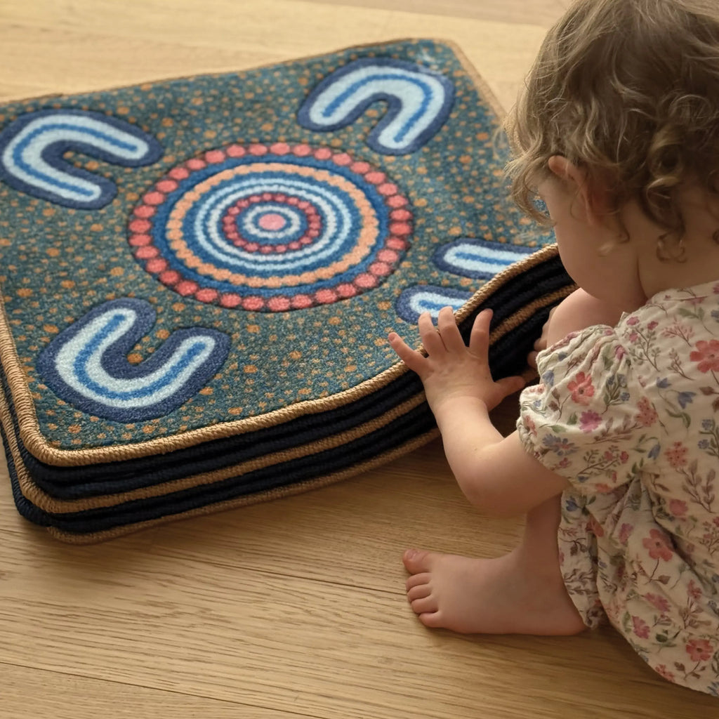 Indigenous Symbols Rug Squares — second alternative view