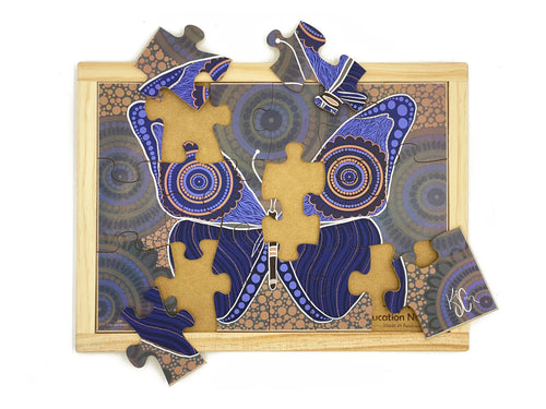 Aboriginal Art Animals Dreaming Puzzle Set — puzzle detail