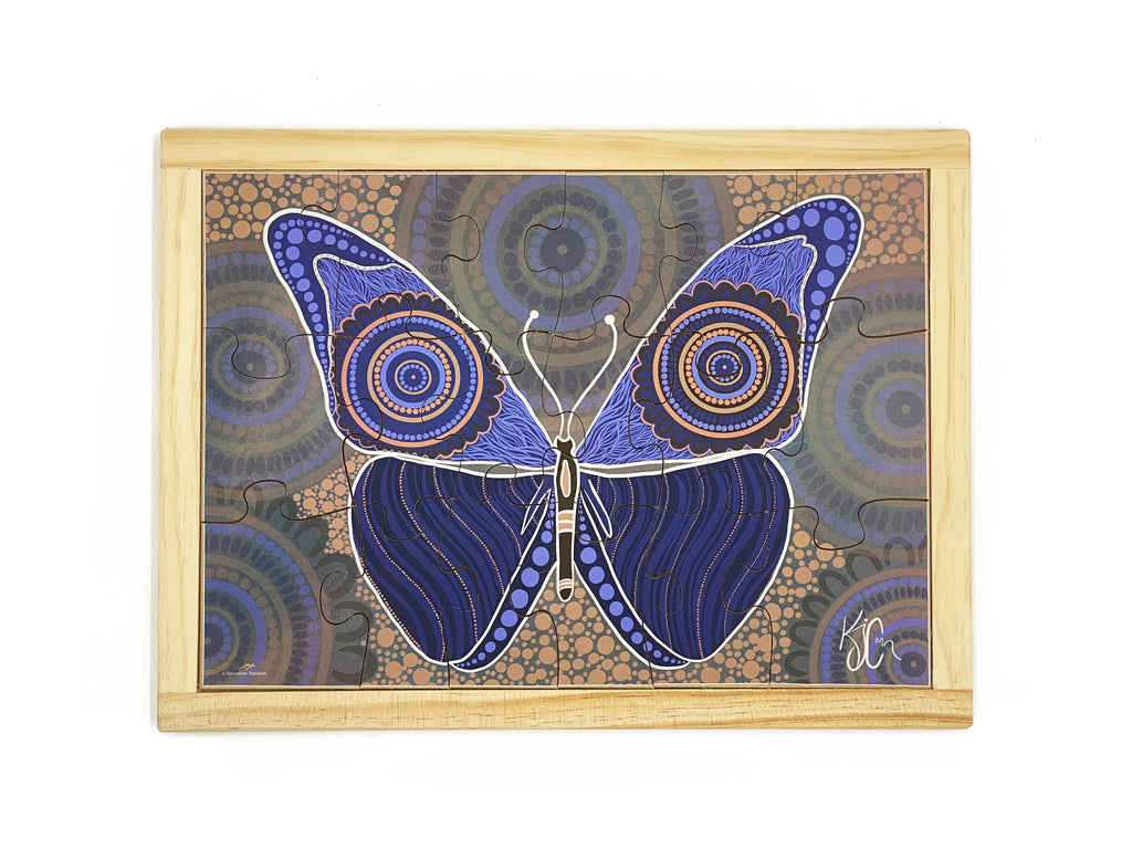 Aboriginal Art Butterfly Dreaming Puzzle — alternative view
