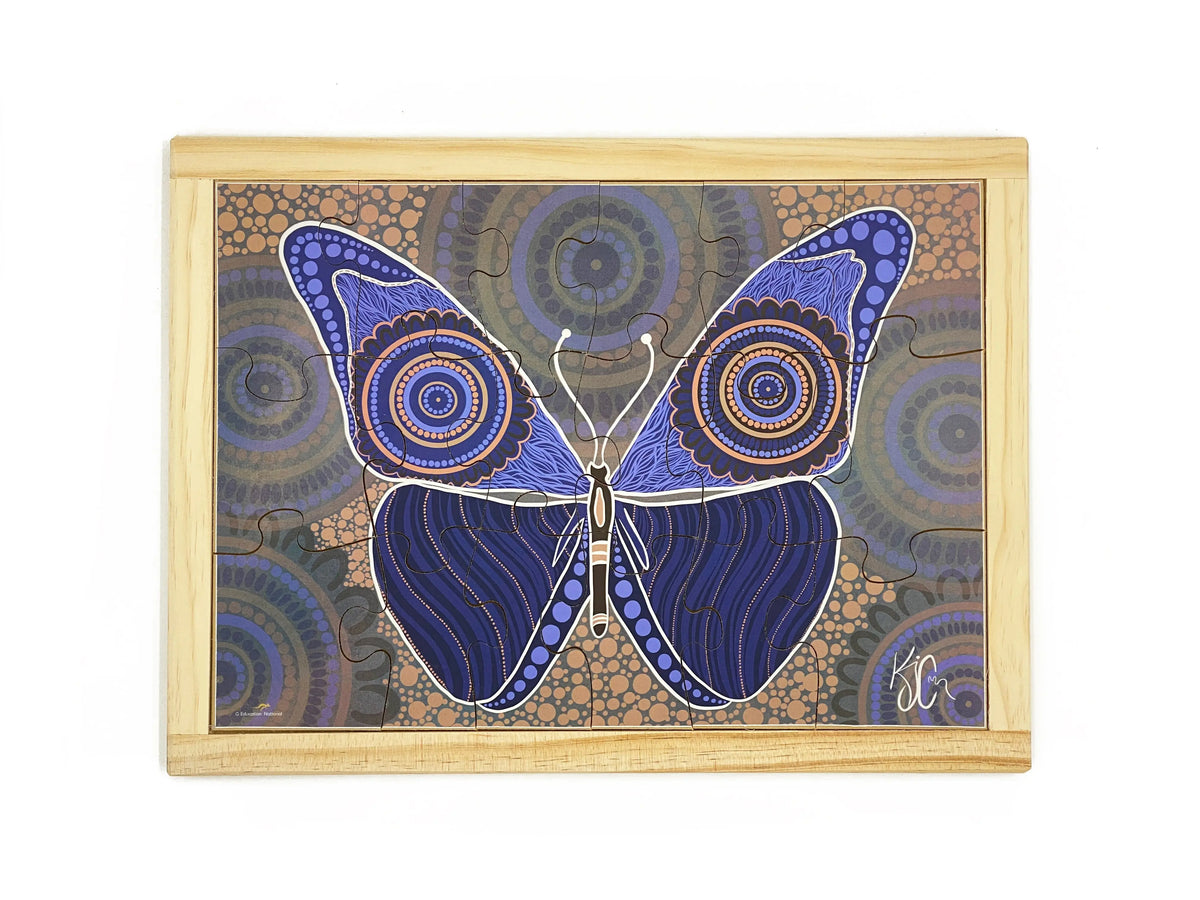 Aboriginal Art Butterfly Dreaming Puzzle — alternative view