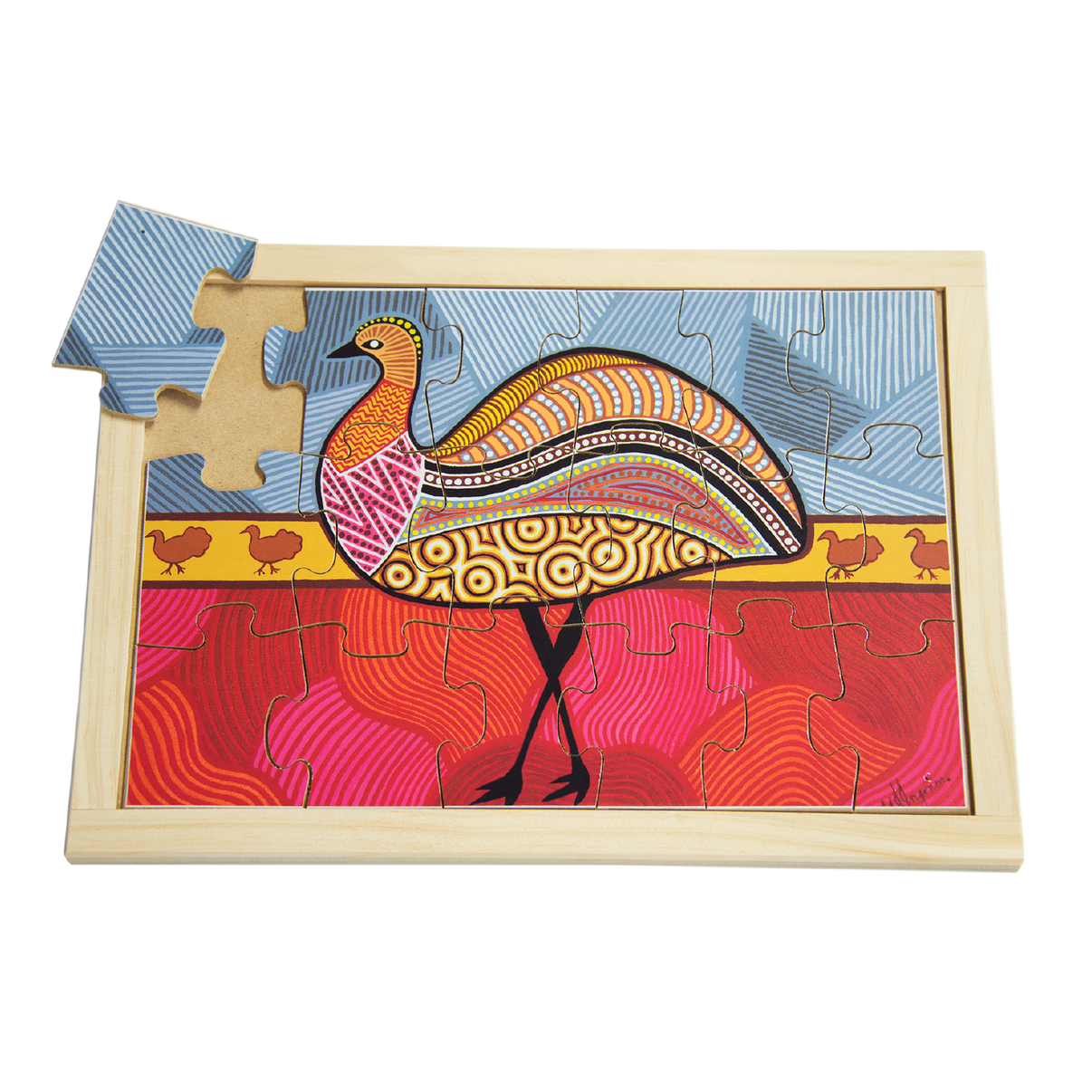Aboriginal Art Emu Large Puzzle