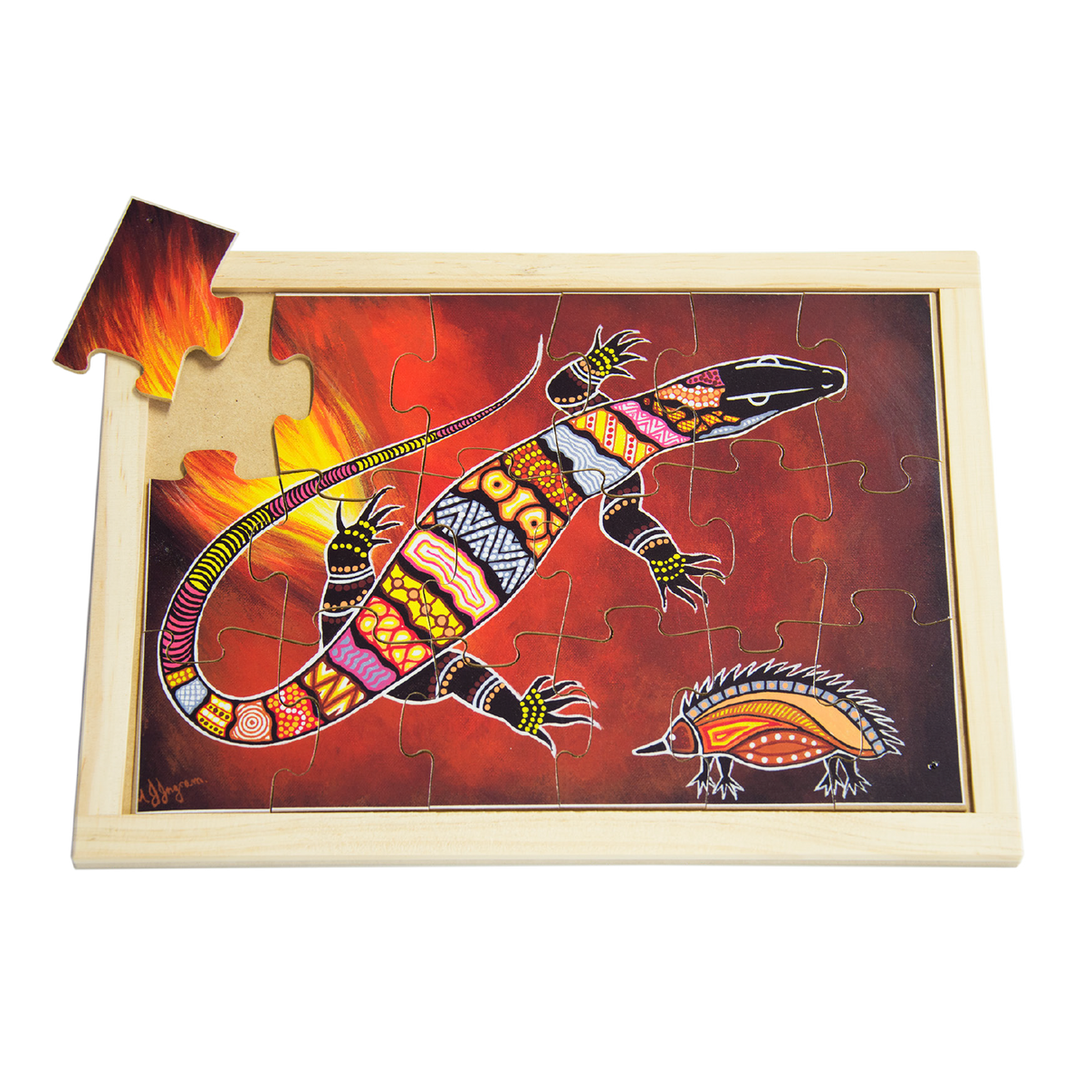 Aboriginal Art Goanna Large Puzzle