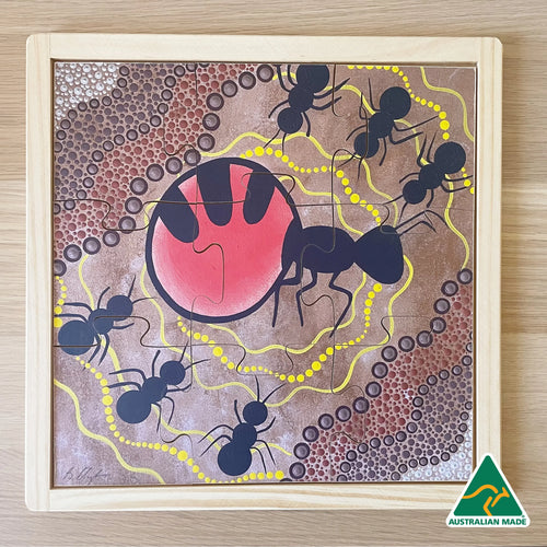 Aboriginal Art Bush Tucker Puzzle Set of 4 — Honey Ant puzzle in set