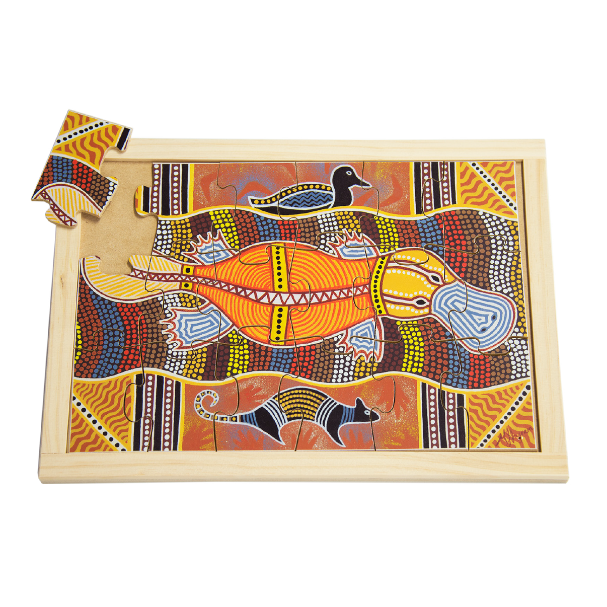 Aboriginal Art Platypus Large Puzzle