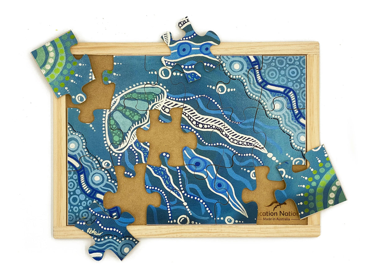 Aboriginal Art Sea Creatures Dreaming Puzzle Set — view 4