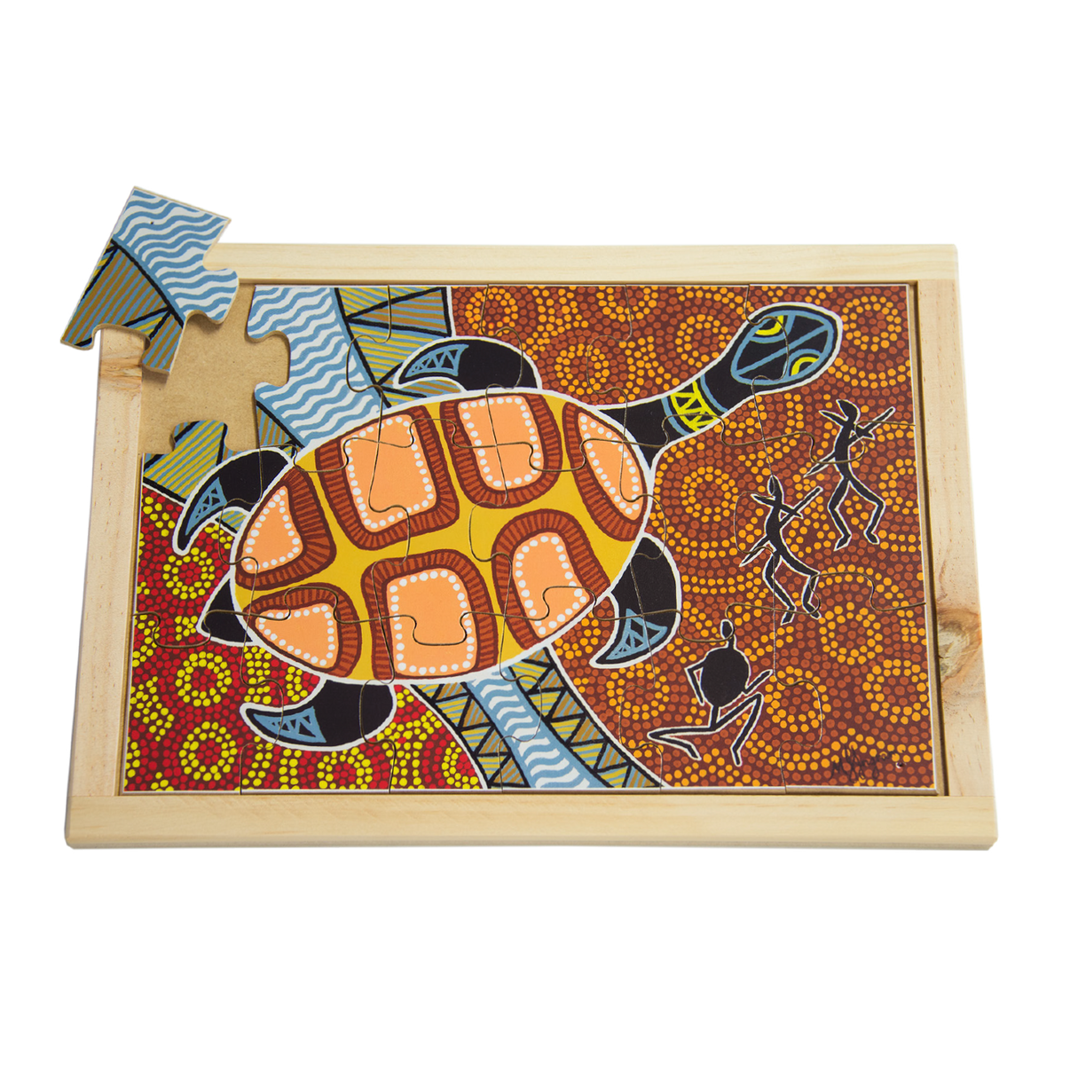 Aboriginal Art Turtle Large Puzzle