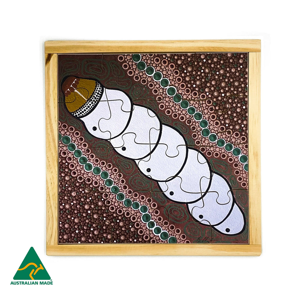 Aboriginal Art Witchetty Grub Puzzle — additional view