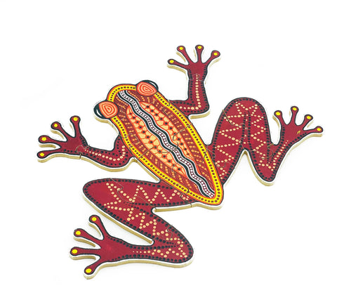 Aboriginal Frog Floor Puzzle — Australian-made Indigenous-themed wooden floor puzzle for early learning