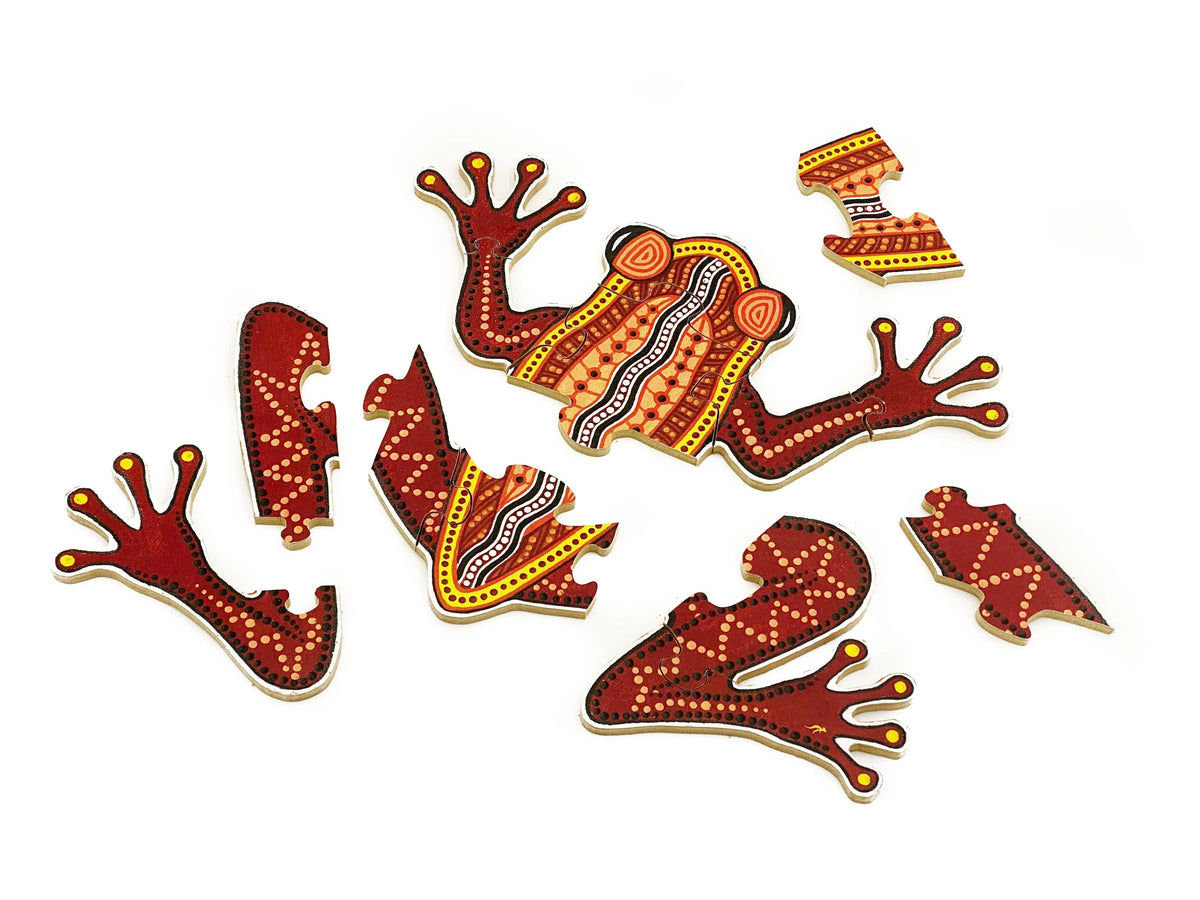 Aboriginal Frog Floor Puzzle — alternative view