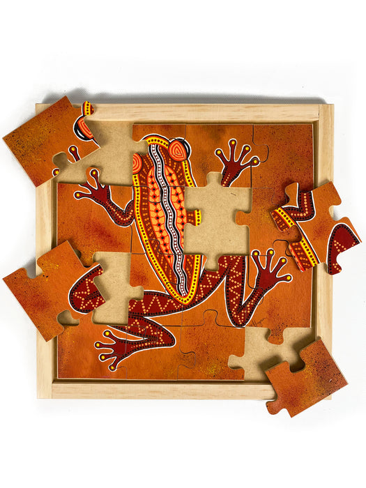 Aboriginal Frog Square Puzzle