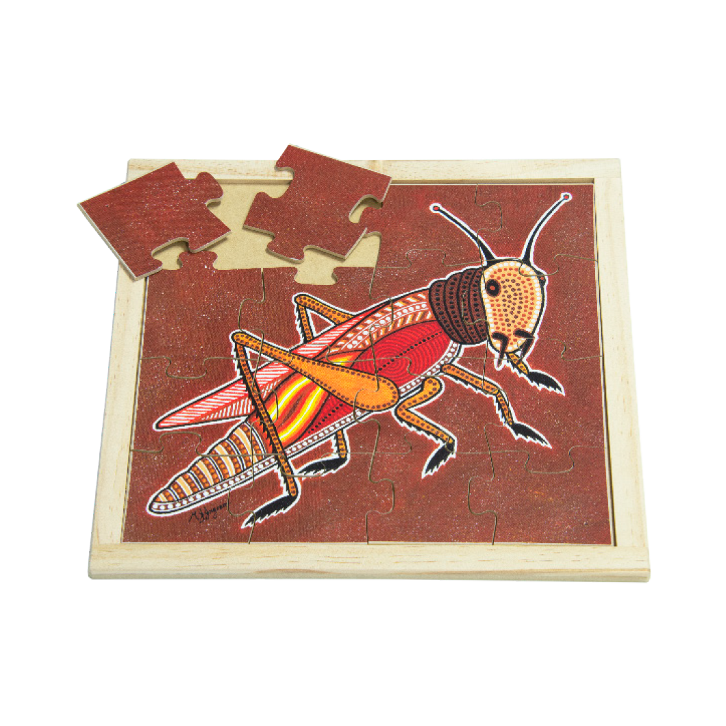 Aboriginal Grasshopper Square Puzzle