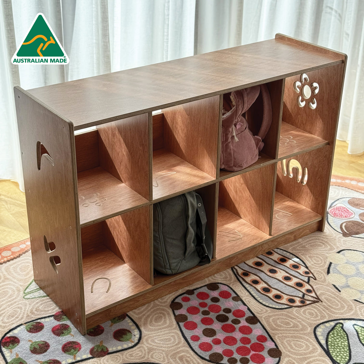 Aboriginal Symbols Classroom Bag Locker Unit — alternative view of locker unit