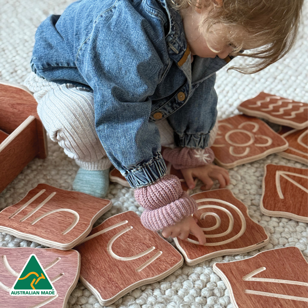 Aboriginal symbols Finger Tracing Cards