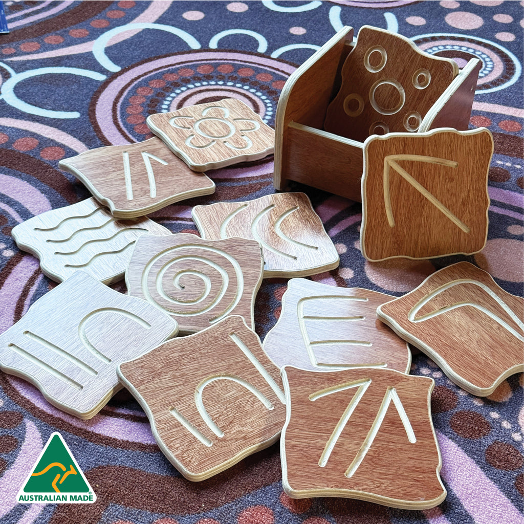 Aboriginal symbols Finger Tracing Cards