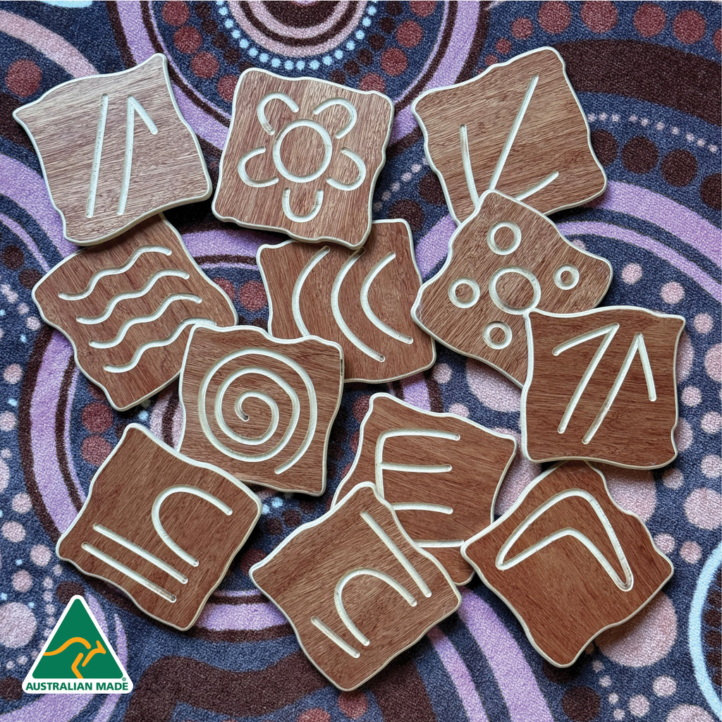Aboriginal symbols Finger Tracing Cards
