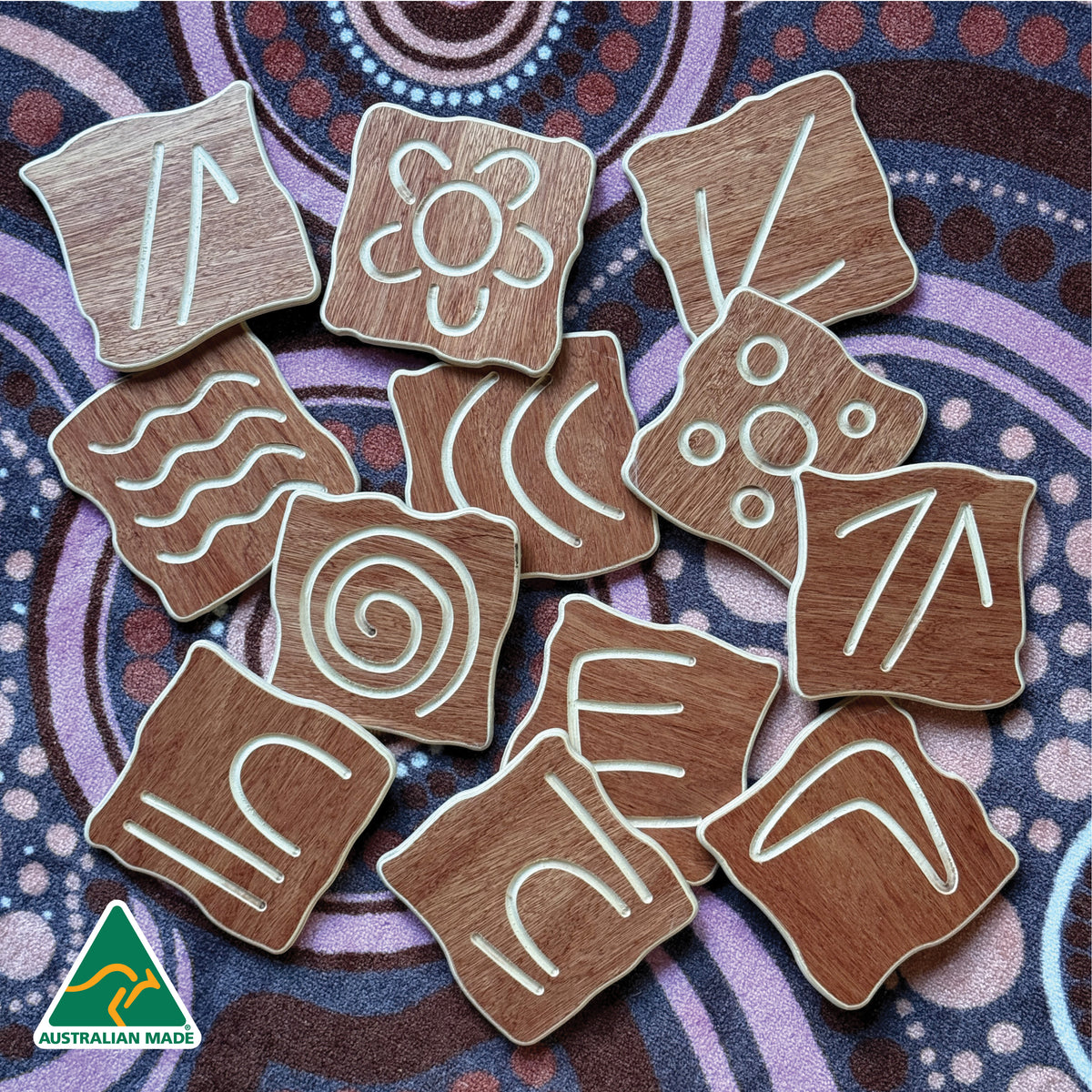 Aboriginal symbols Finger Tracing Cards