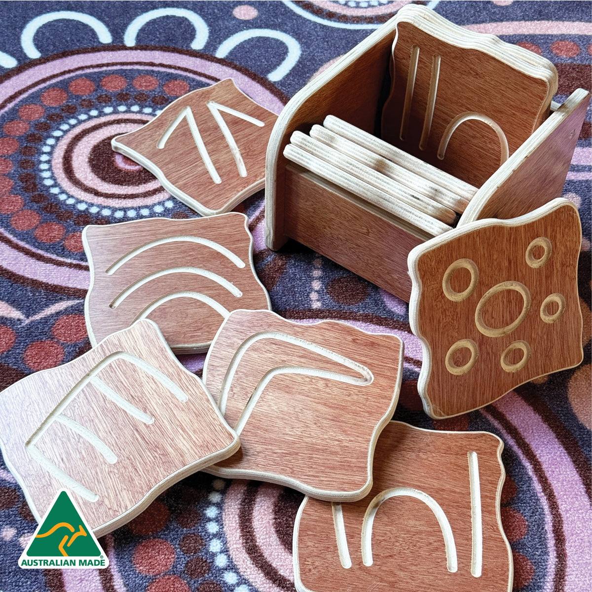 Aboriginal symbols Finger Tracing Cards