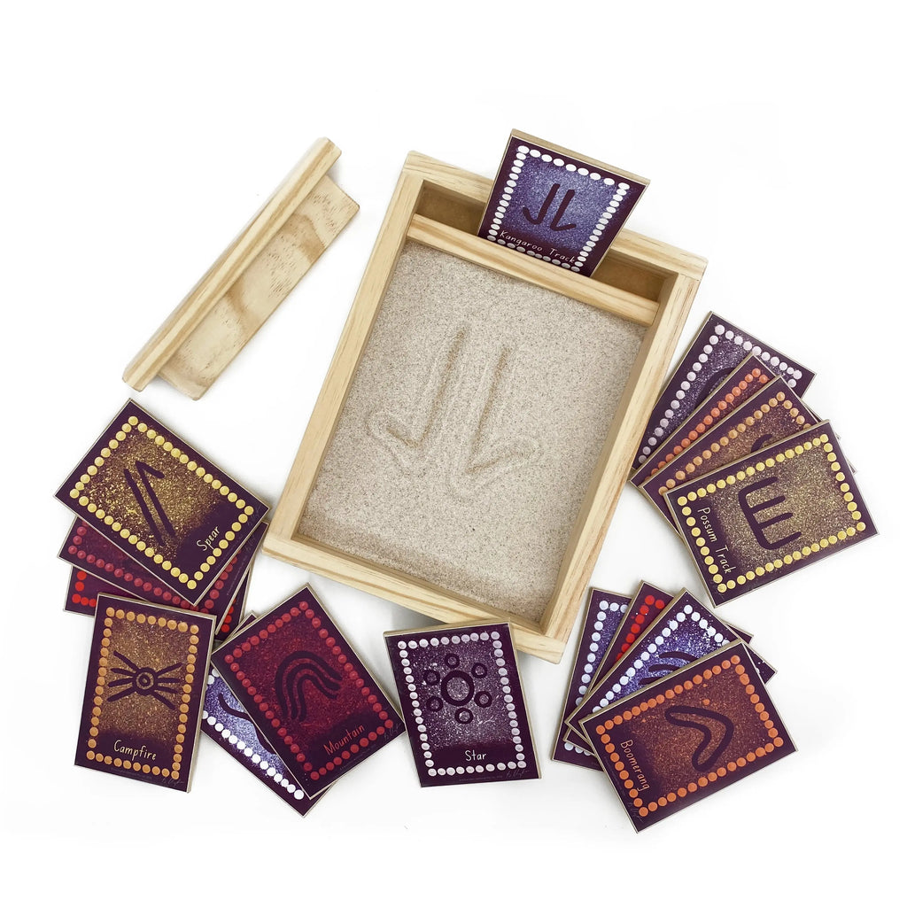 Aboriginal symbols sand drawing game — additional view