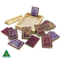 Aboriginal symbols sand drawing game