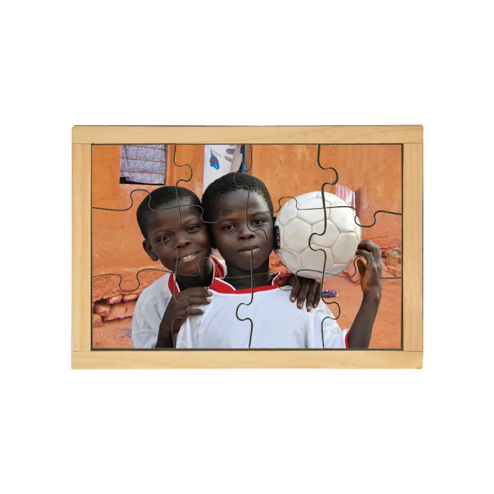 African Kids Puzzle — hand-painted wooden jigsaw puzzle — Australian-made multicultural early learning resource