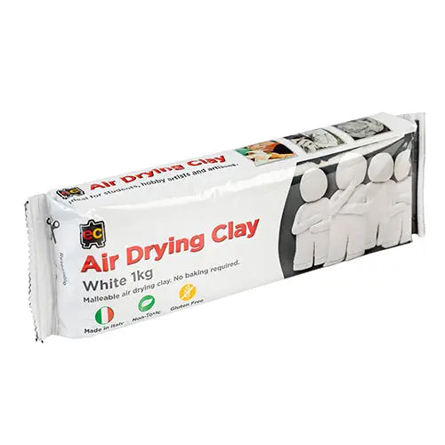 Air Drying Clay White 1kg — white air-drying clay for early childhood modelling