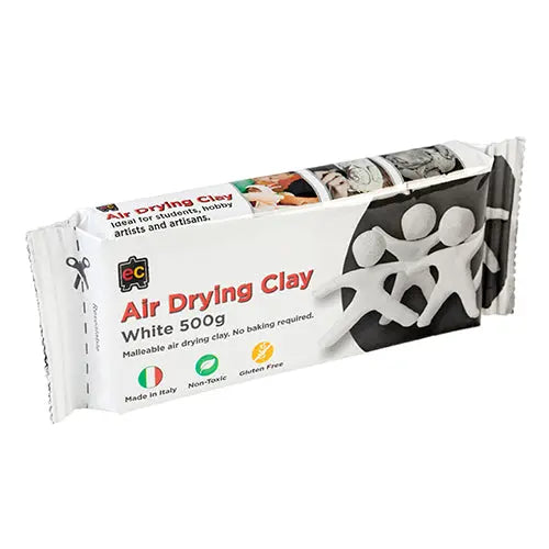 Air Drying Clay White 500g — white air-drying clay for early childhood modelling