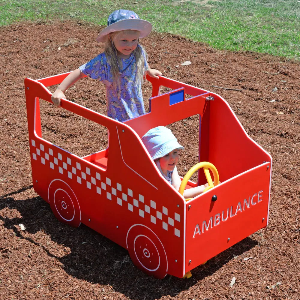 Ambulance — Australian-made wooden ride-on ambulance for early childhood imaginative play