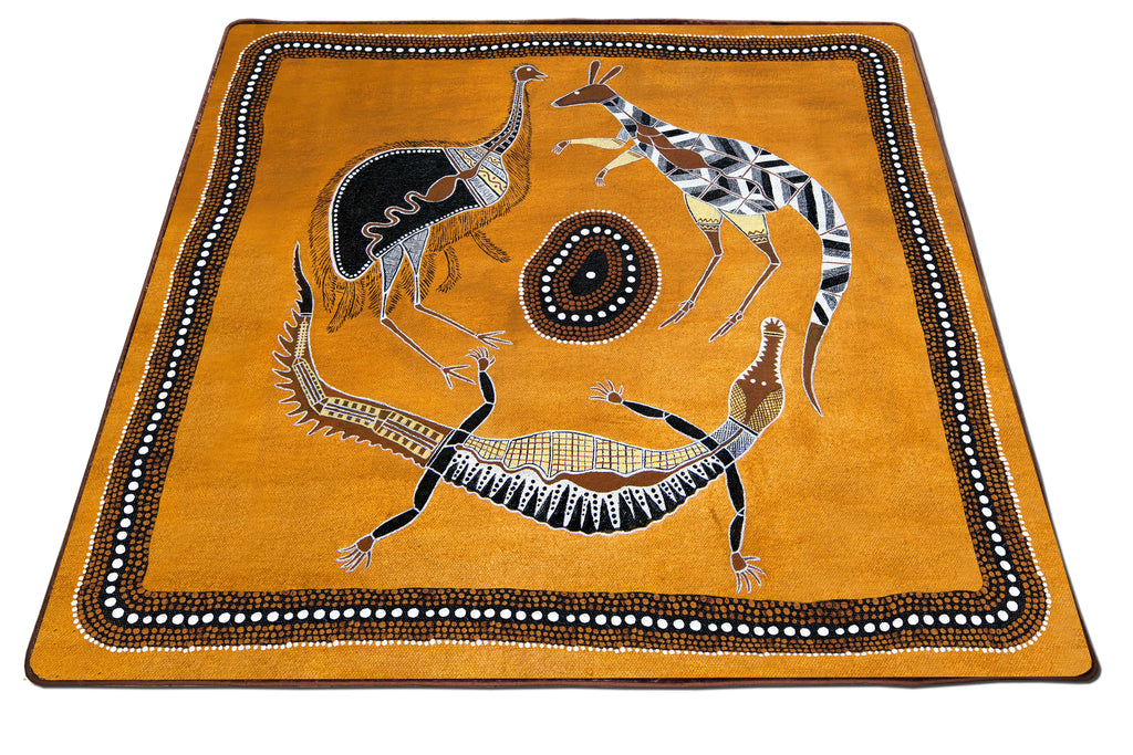 Set of 3 Indigenous Classroom Rugs — Animals around the Billabong rug included in set