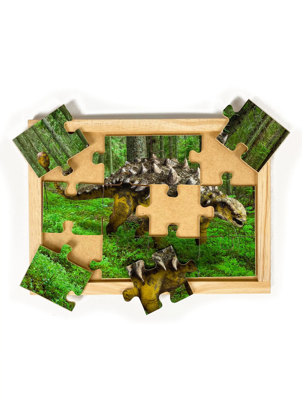 Dinosaur Puzzle Set — Ankylosaurus puzzle alternative view
