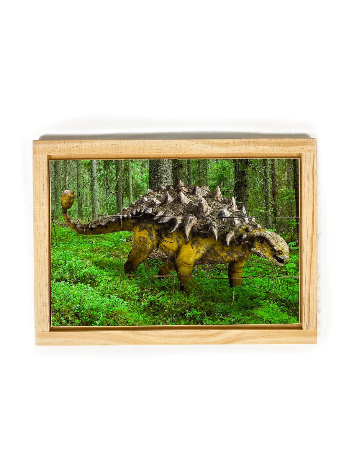 Ankylosaurus Puzzle — hand-painted wooden jigsaw puzzle — Australian-made early learning resource, ages 3+