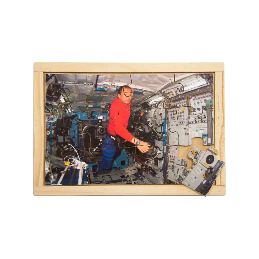 Astronaut Pilot Puzzle — hand-painted wooden jigsaw puzzle — Australian-made early learning resource, ages 3+